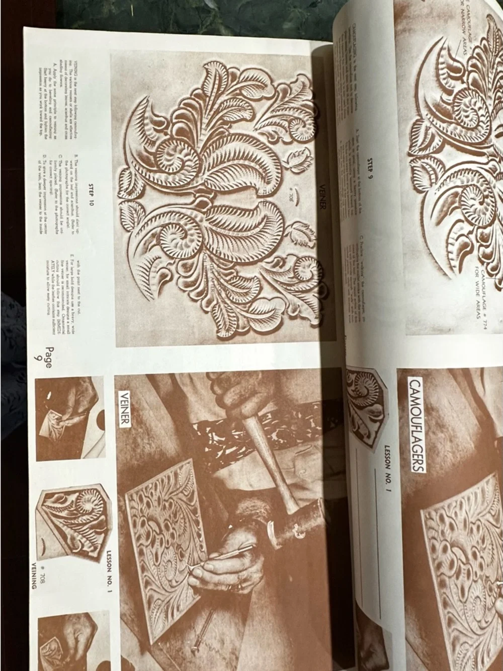 1976 F.O. BAIRD Leatherworking Tech Patterns carvings projects Artisans 24x12